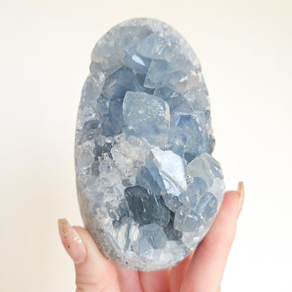 Celestite Cluster Standing Freeform