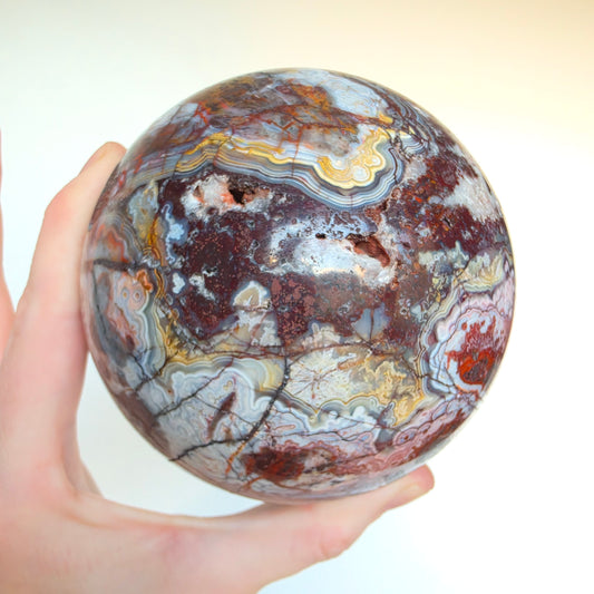 Mexican Crazy Lace Agate Sphere