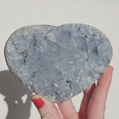 Celestite Cluster Heart