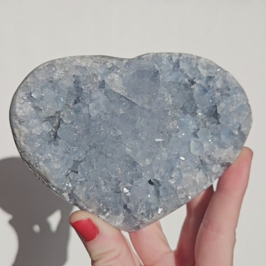 Celestite Cluster Heart