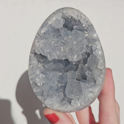 Celestite Cluster Egg