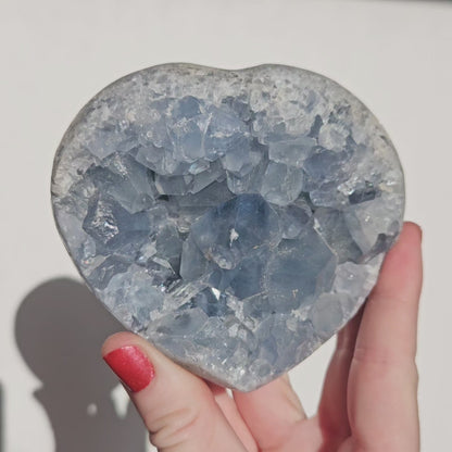 Celestite Cluster Heart