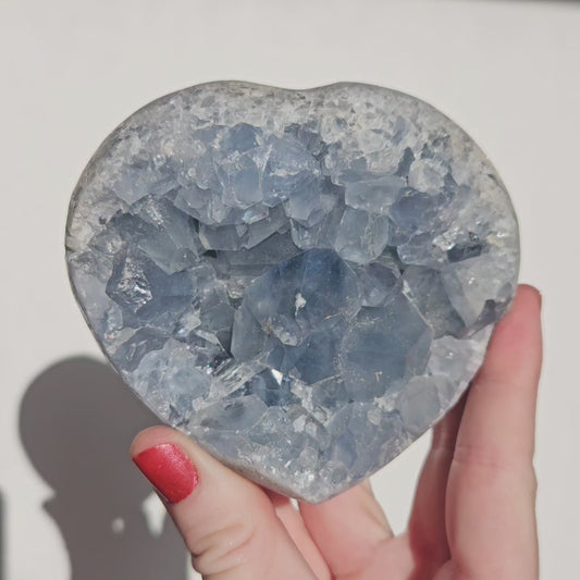 Celestite Cluster Heart