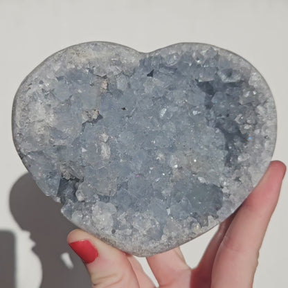 Celestite Cluster Heart