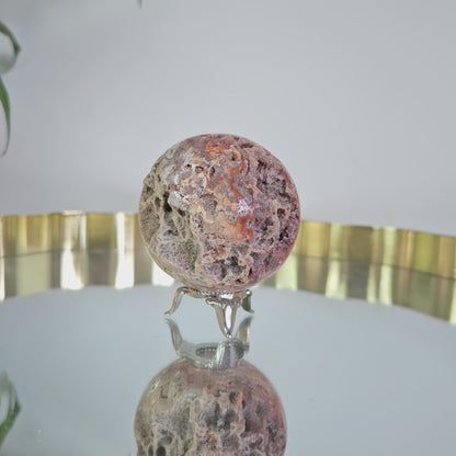 Pink Crazy Lace Agate Sphere