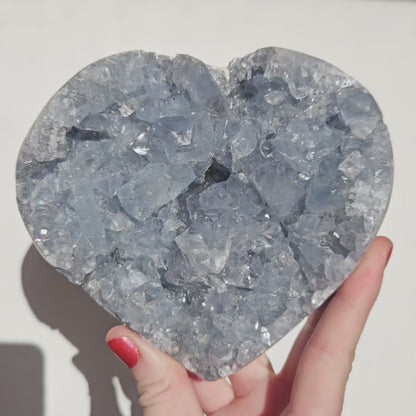 Celestite Cluster Heart