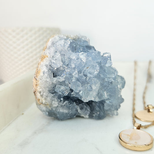 Natural Celestite Crystal Clusters