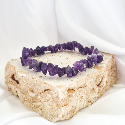 Amethyst Chip Bracelet