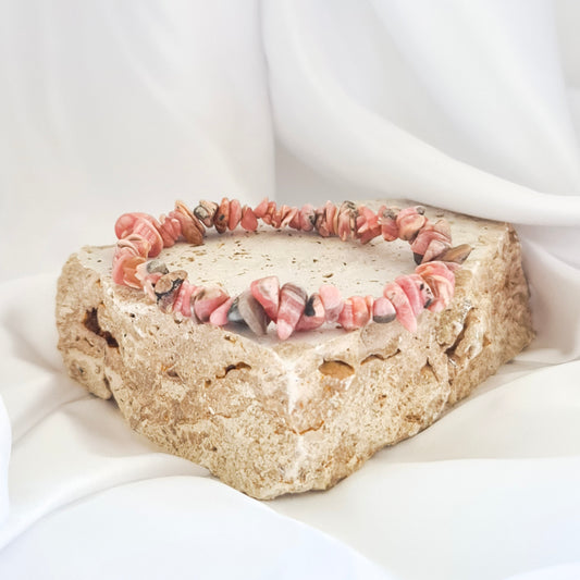 Rhodochrosite Chip Bracelet