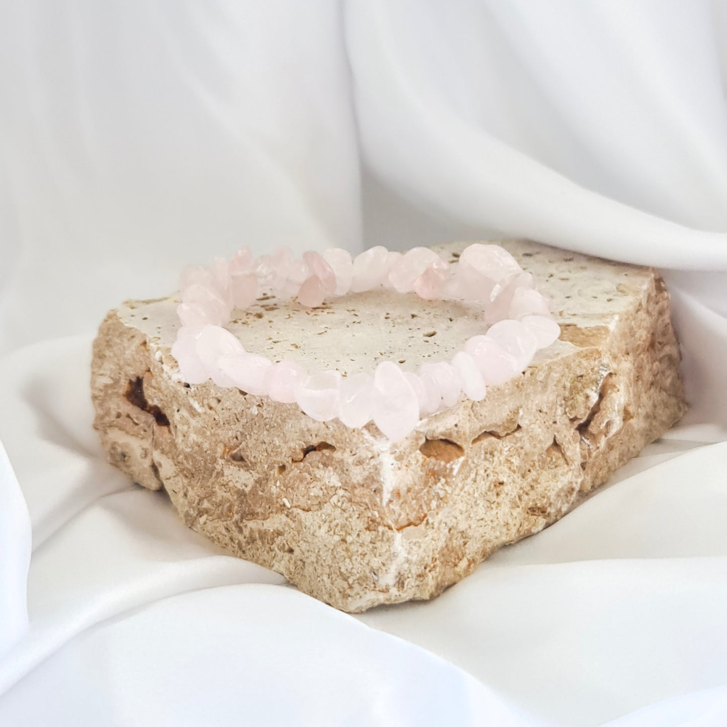 Rose Quartz Chip Bracelet