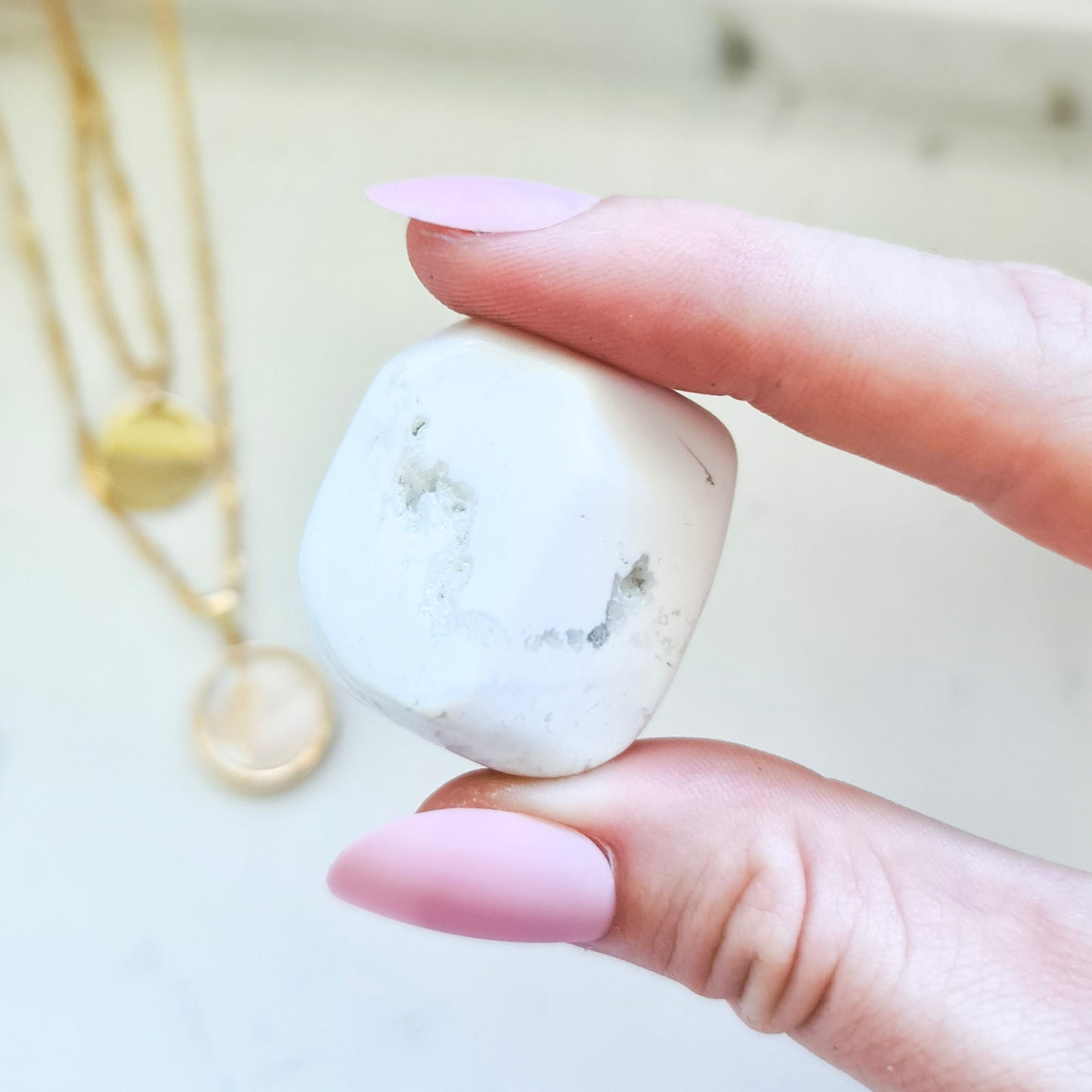 Snow Agate Jumbo Tumbled Stones