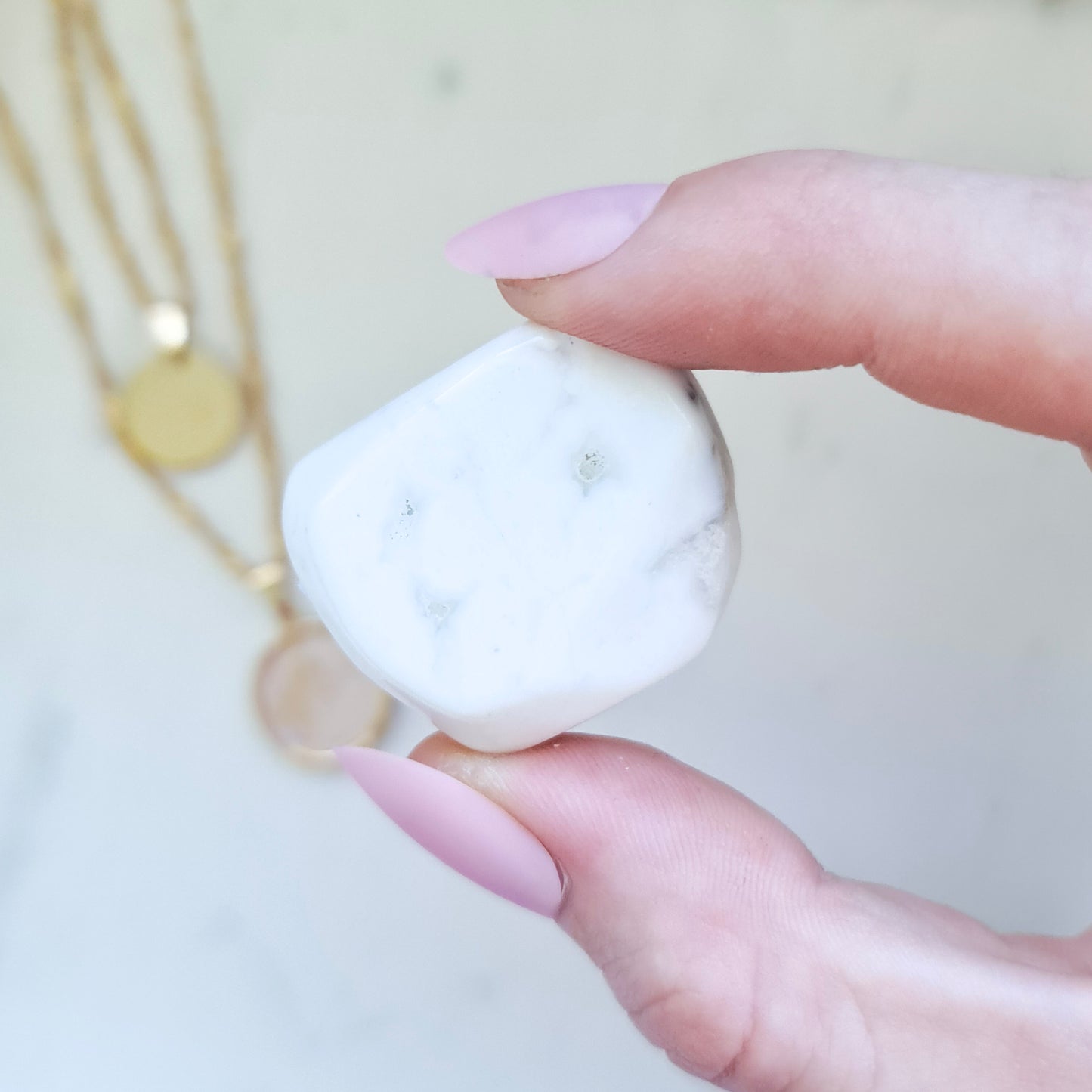 Snow Agate Jumbo Tumbled Stones