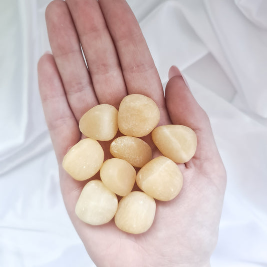 Yellow Calcite Tumbled Stones