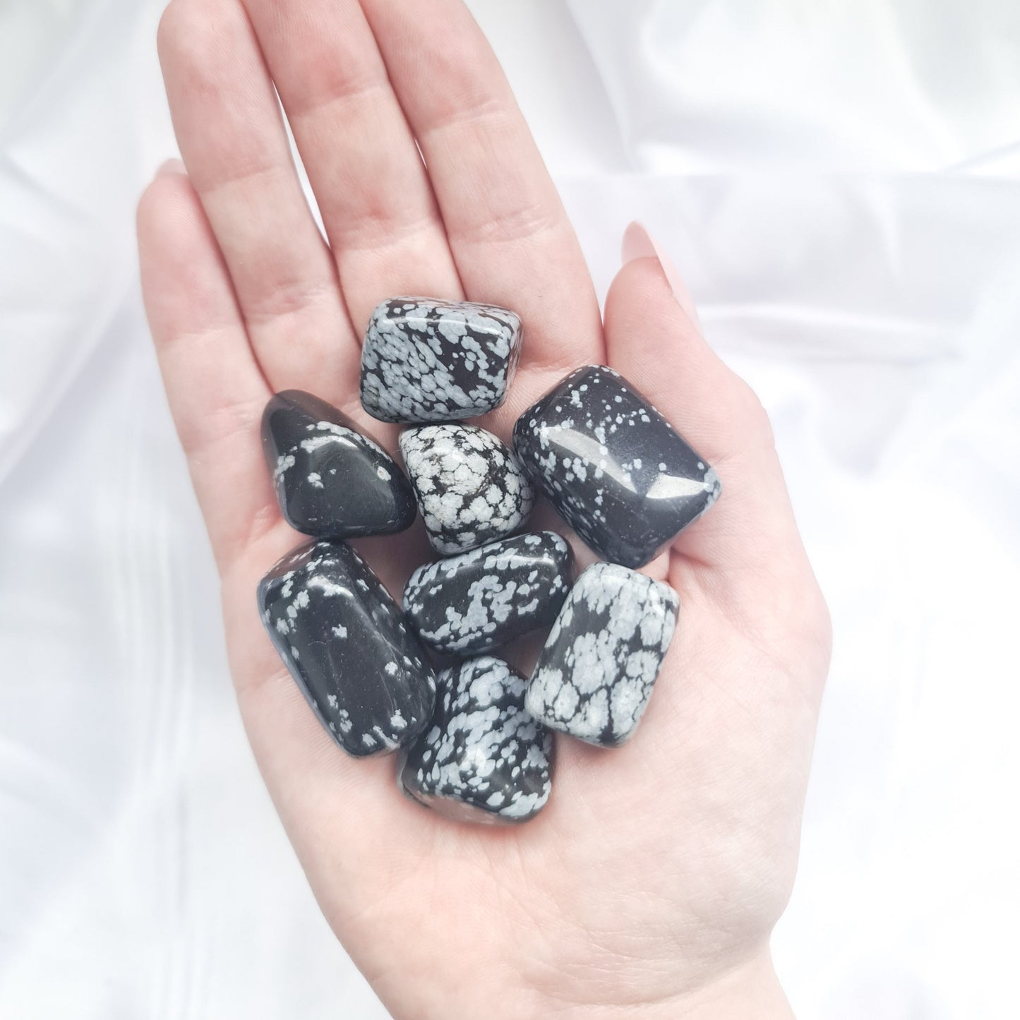 Snowflake Obsidian Tumbled Stones