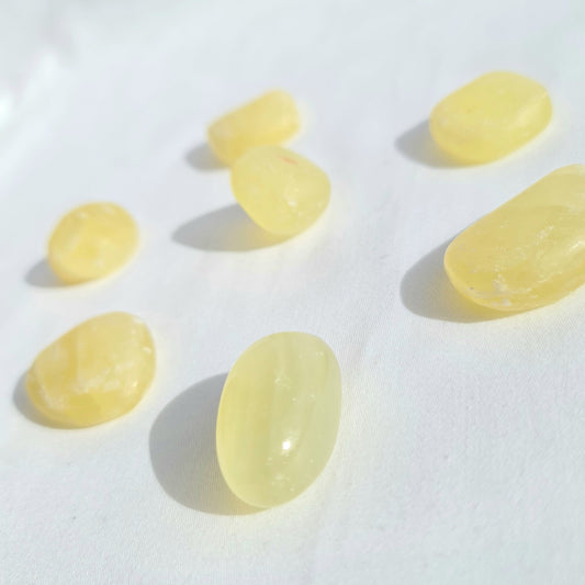 Lemon Calcite Tumbles - Celestial Stones