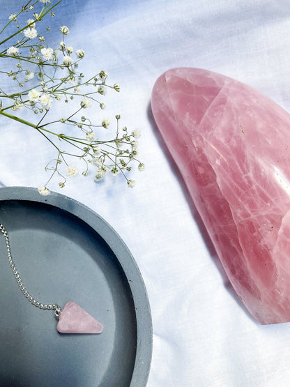 Rose Quartz Pendulum - Celestial Stones